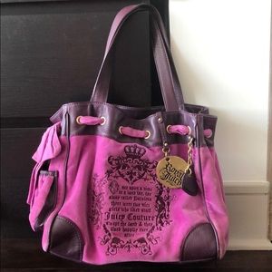 Purple juicy couture shoulder bag with SWAROVSKI